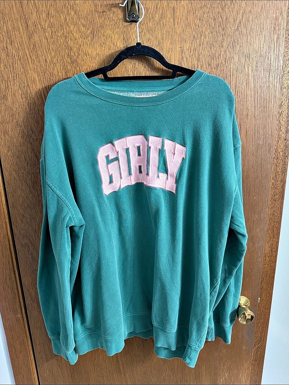 Toast Graphic Sweatshirt in Green Size XL Like New